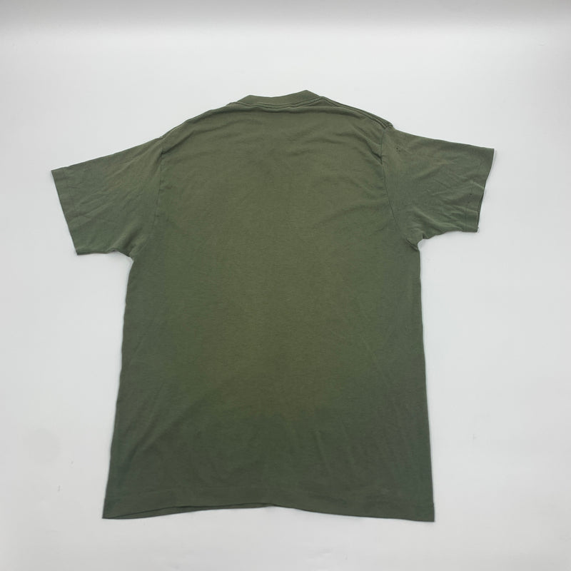 Green Single Stitch Blank T-Shirt Size L Made in USA