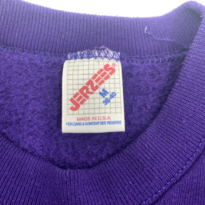 Vintage 90s Jerzees Blank Purple Sweater Size M Made in USA