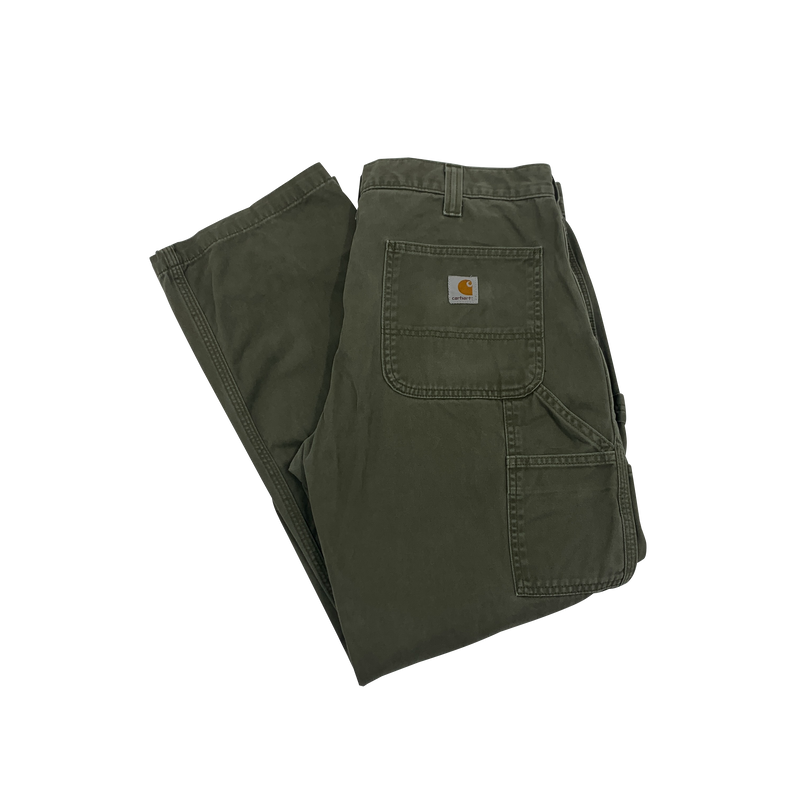 Vintage B324 Green Carhartt Pants Size 34x29