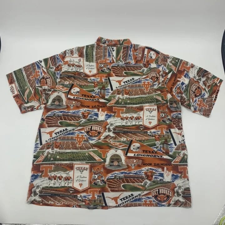Reyn Spooner Texas Longhorns Hawaiian shirt size 2XL