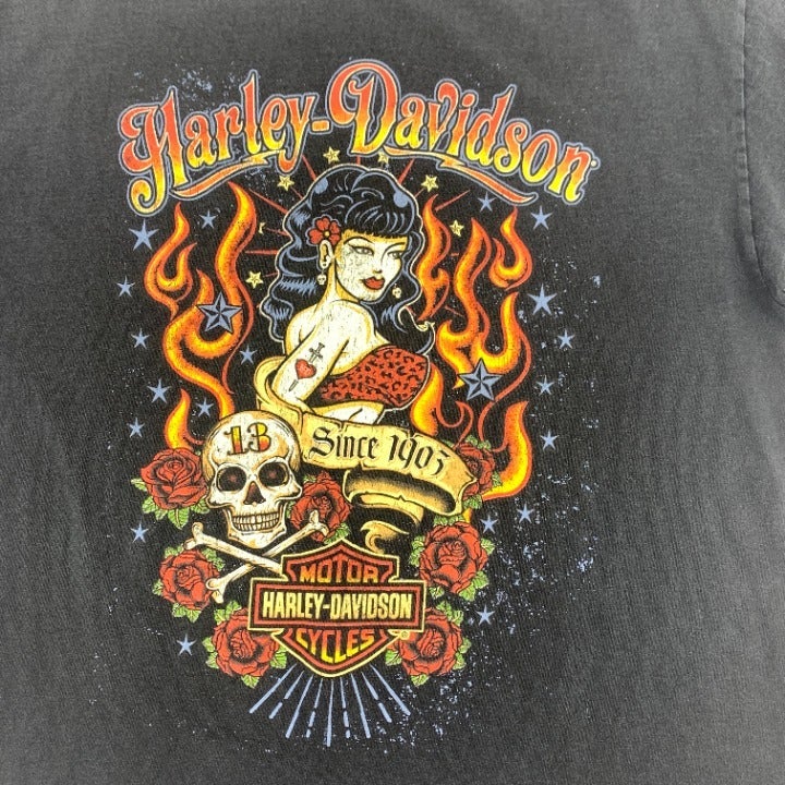 RR Texas Harley Davidson Tatted Babe T-Shirt