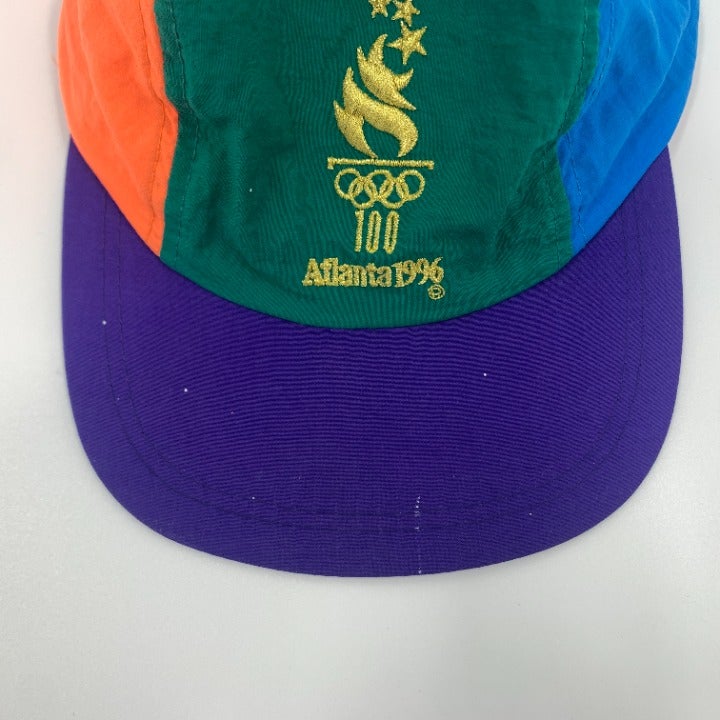 Vintage Neon Colored 1996 Atlanta Olympics Biking Hat