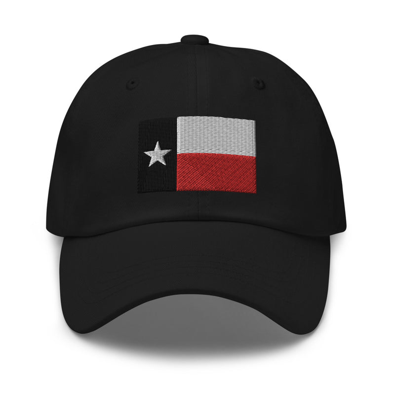 Black and Red Texas Flag Dad Hat