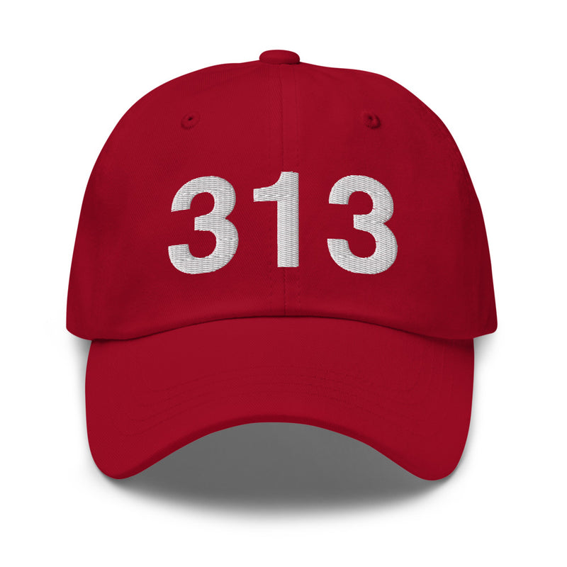 313 Detroit MI Area Code Dad Hat