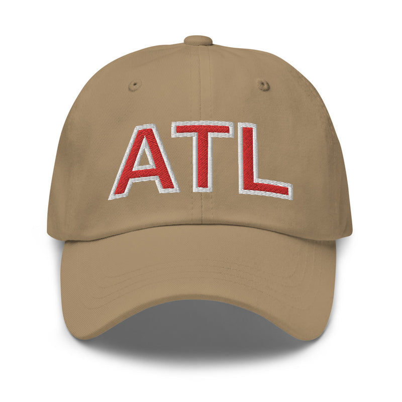White & Red ATL Dad hat