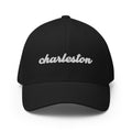 Cursive Charleston SC Closed Back Hat
