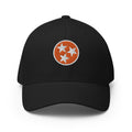 Black & Orange Tennessee Flag Closed Back Hat