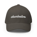 Cursive Charleston SC Closed Back Hat