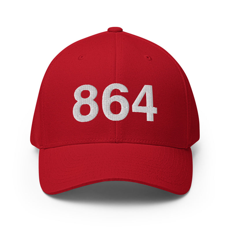 864 Greenville SC Area Code Closed Back Hat