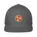 Orange Tennessee Flag Closed Back Trucker Hat