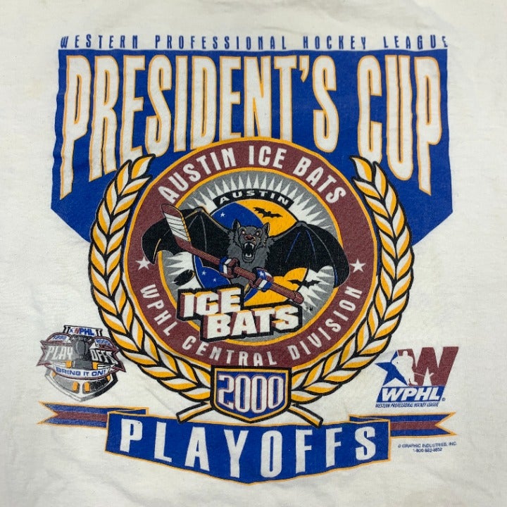 Austin Ice Bats 2000 Presidents Cup Autographed T-shirt Size XL