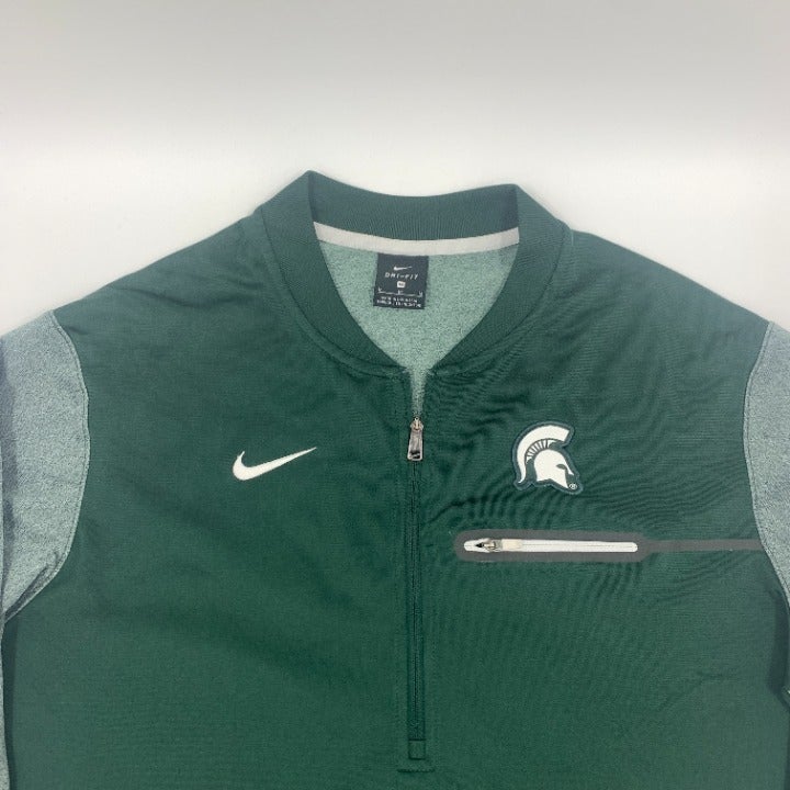 Michigan State Spartans Nike Quarter Zip Pullover Size M