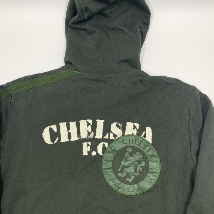 Adidas Chelsea F.C. Quarter Zip Hooded Pullover Size XL
