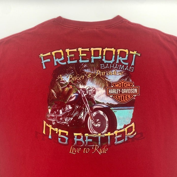 Freeport Bahamas Harley Davidson T-Shirt Size 2XL