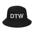 DTW Detroit MI Airport Code Denim Bucket Hat