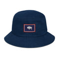 Wyoming Flag Denim Bucket Hat