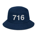 716 Buffalo NY Area Code Denim Bucket Hat