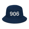 906 Upper Peninsula MI Denim Bucket Hat