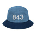 843 Charleston SC Area Code Denim Bucker Hat