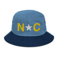 North Carolina Flag Denim Bucket Hat
