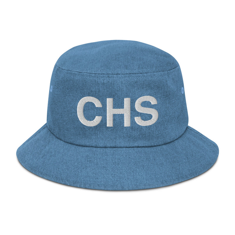 CHS Charleston SC Airport Code Denim Bucket Hat