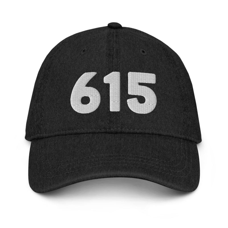 615 Nashville Area Code Denim Dad Hat