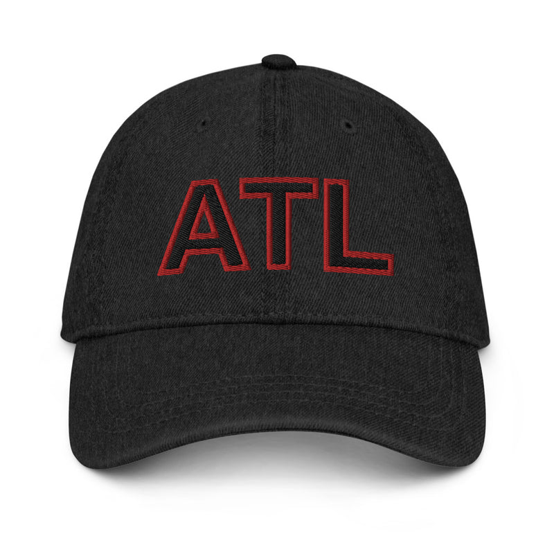 Black & Red ATL Denim Dad Hat