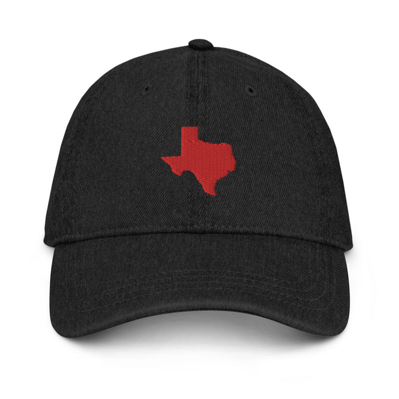 Red Texas Denim Dad Hat