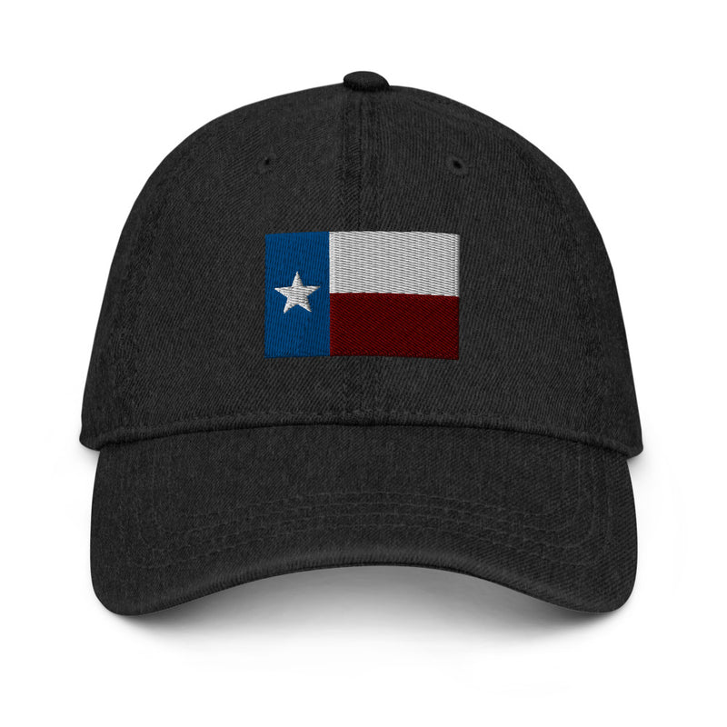 Maroon Texas Flag Denim Dad Hat