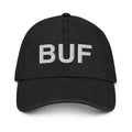 BUF Buffalo NY Airport Code Denim Dad Hat