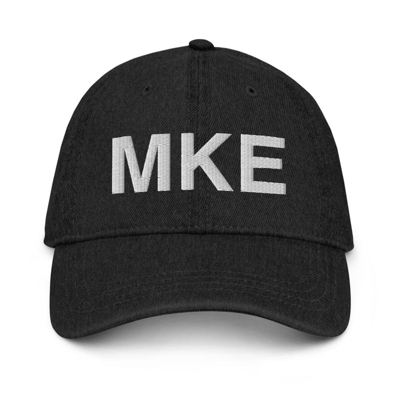 MKE Milwaukee Airport Code Denim Dad Hat