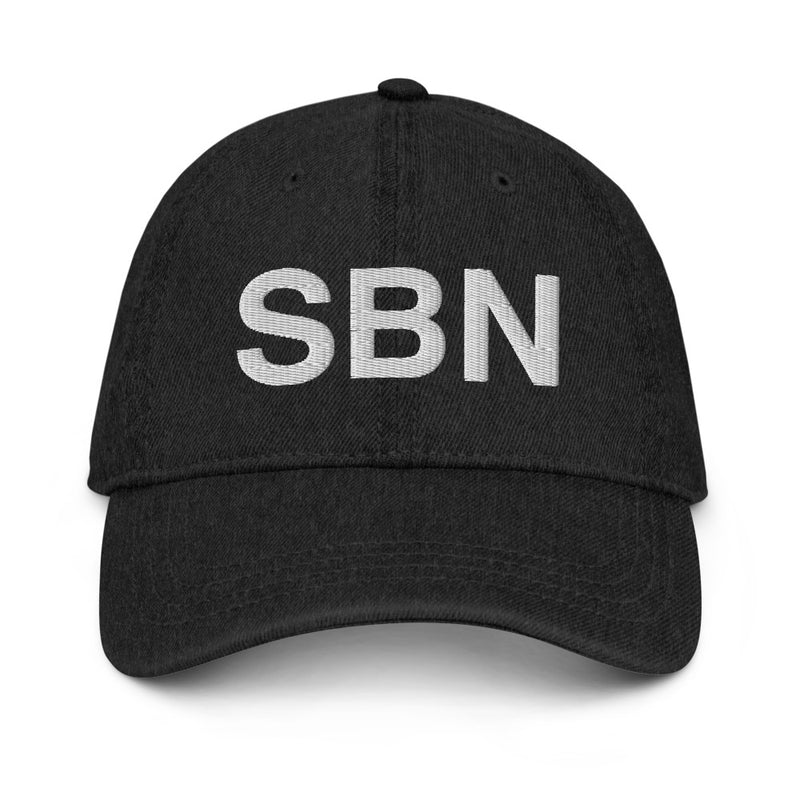 SBN South Bend Airport Code Denim Dad Hat