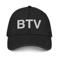 BTV Burlington Airport Code Denim Dad Hat