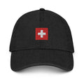 Switzerland Flag Denim Dad Hat