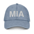 MIA Miami FL Airport Code Denim Dad Hat