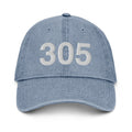305 Miami Area Code Denim Dad Hat