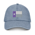 Purple Texas Flag Denim Dad Hat