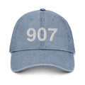 907 Alaska Area Code Denim Dad Hat