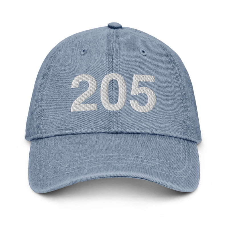 205 Alabama Area Code Denim Dad Hat