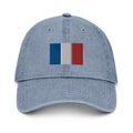 France Flag Denim Dad Hat