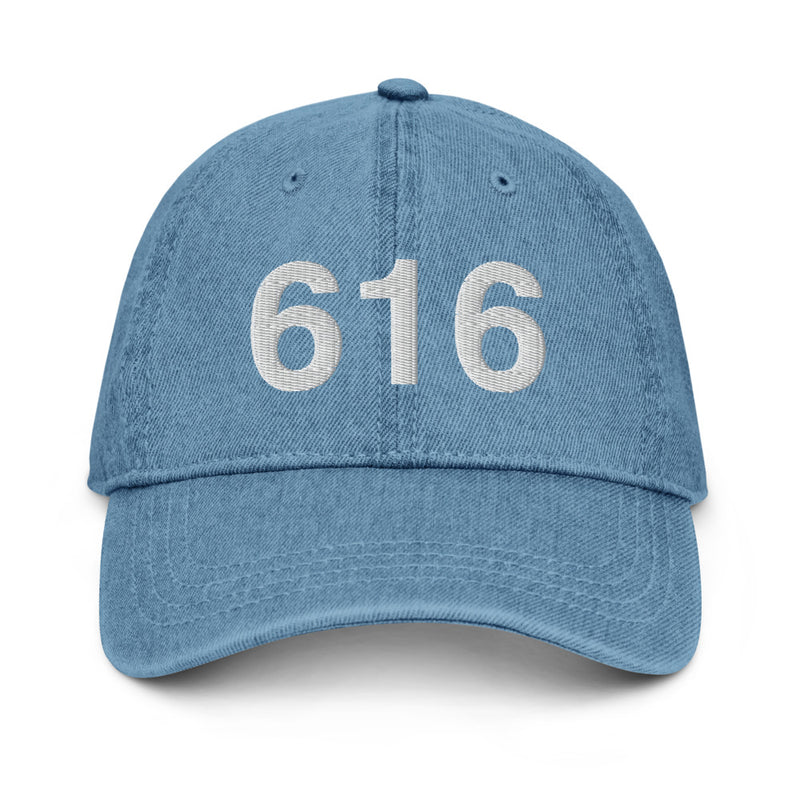 616 Grand Rapids MI Denim Dad Hat
