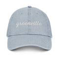 Cursive Greenville SC Denim Dad Hat