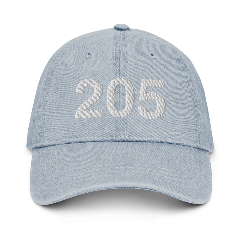 205 Alabama Area Code Denim Dad Hat