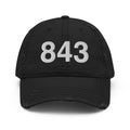 843 Charleston SC Area Code Distressed Dad Hat
