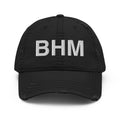 BHM Birmingham Airport Code Distressed Dad Hat