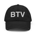 BTV Burlington Airport Code Distressed Dad Hat