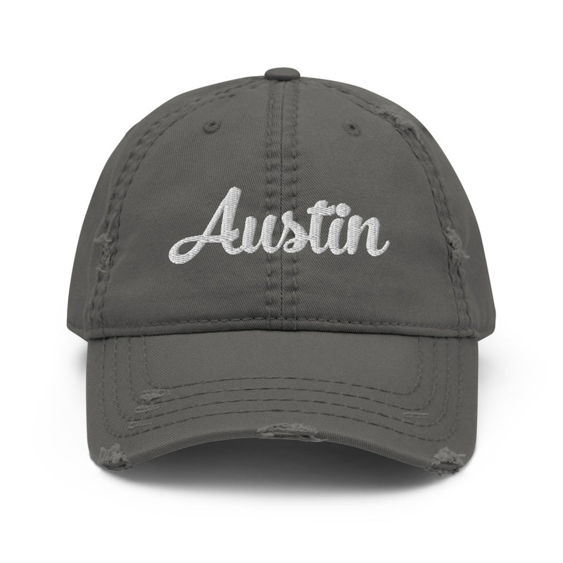 Script Austin TX Distressed Dad Hat