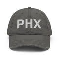 PHX Phoenix Airport Code Distressed Dad Hat