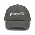 Cursive Greenville SC Distressed Dad Hat