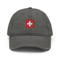 Switzerland Flag Distressed Dad Hat